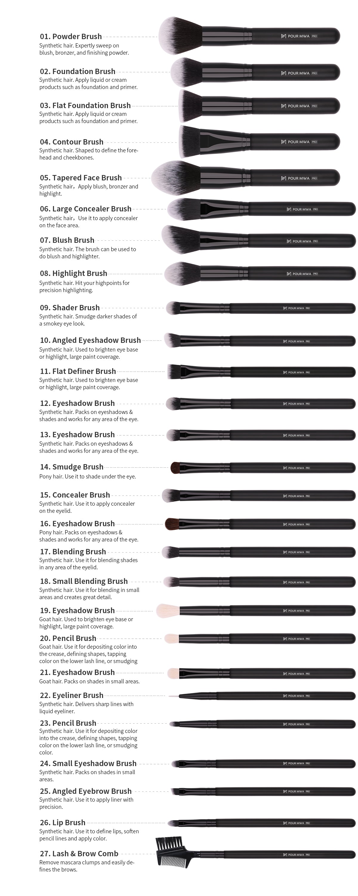 MAKEUP BRUSH SET - 27 IN 1